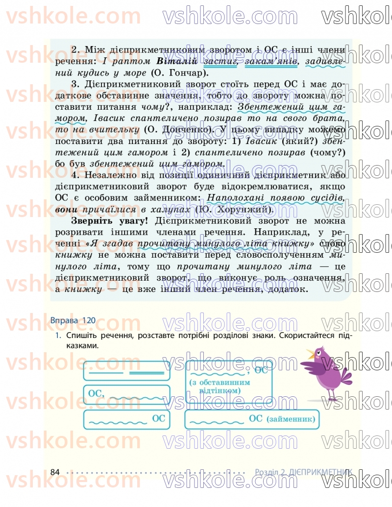 Страница 84 | Підручник Українська мова 7 клас І.М. Літвінова 2024