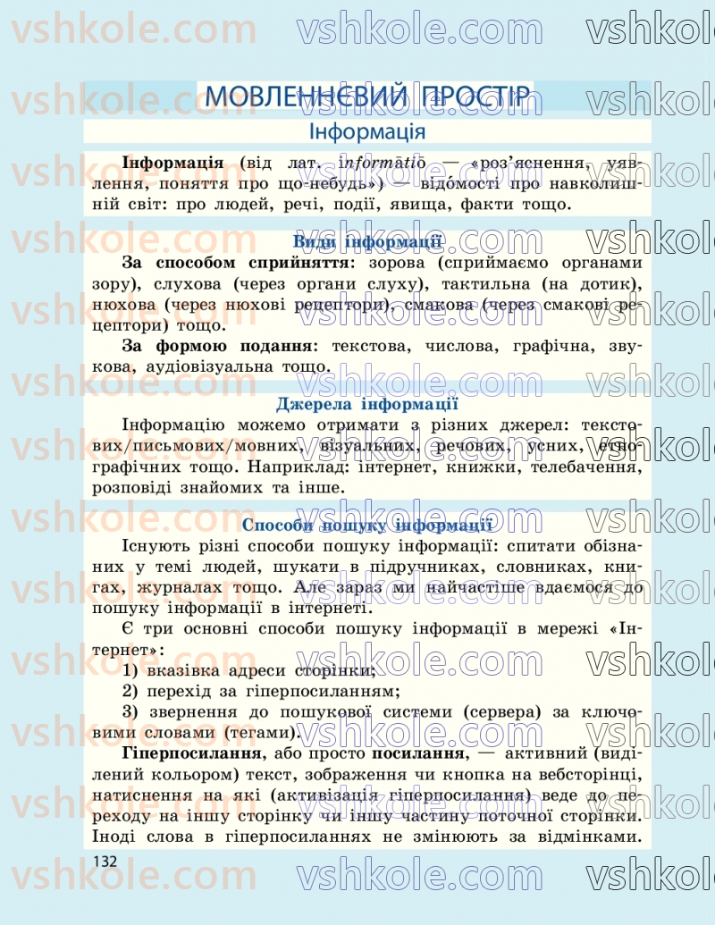 Страница 132 | Підручник Українська мова 7 клас І.М. Літвінова 2024