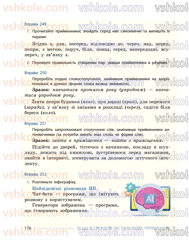 Страница 176 | Підручник Українська мова 7 клас І.М. Літвінова 2024