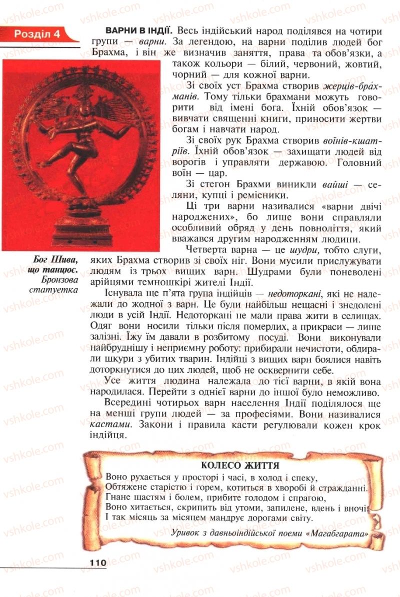 Страница 110 | Підручник Історія 6 клас А.И. Шалагинова, Б.Б. Шалагинов 2006