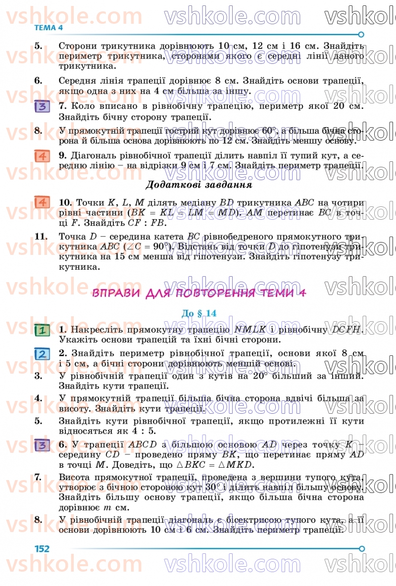 Страница 152 | Підручник Математика 8 клас О.С. Істер 2025 1 частина