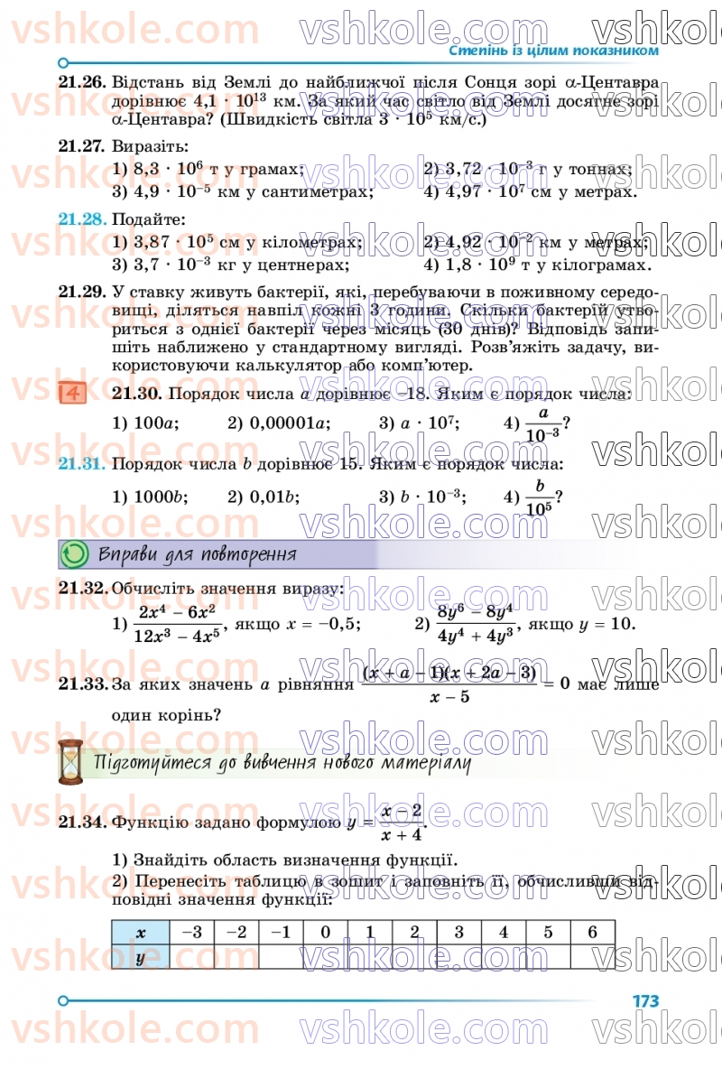 Страница 173 | Підручник Математика 8 клас О.С. Істер 2025 1 частина