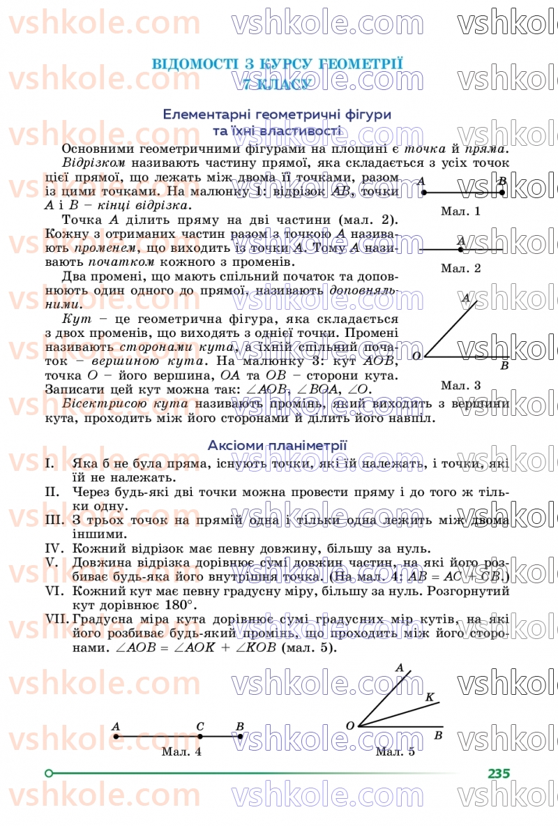 Страница 235 | Підручник Математика 8 клас О.С. Істер 2025 1 частина