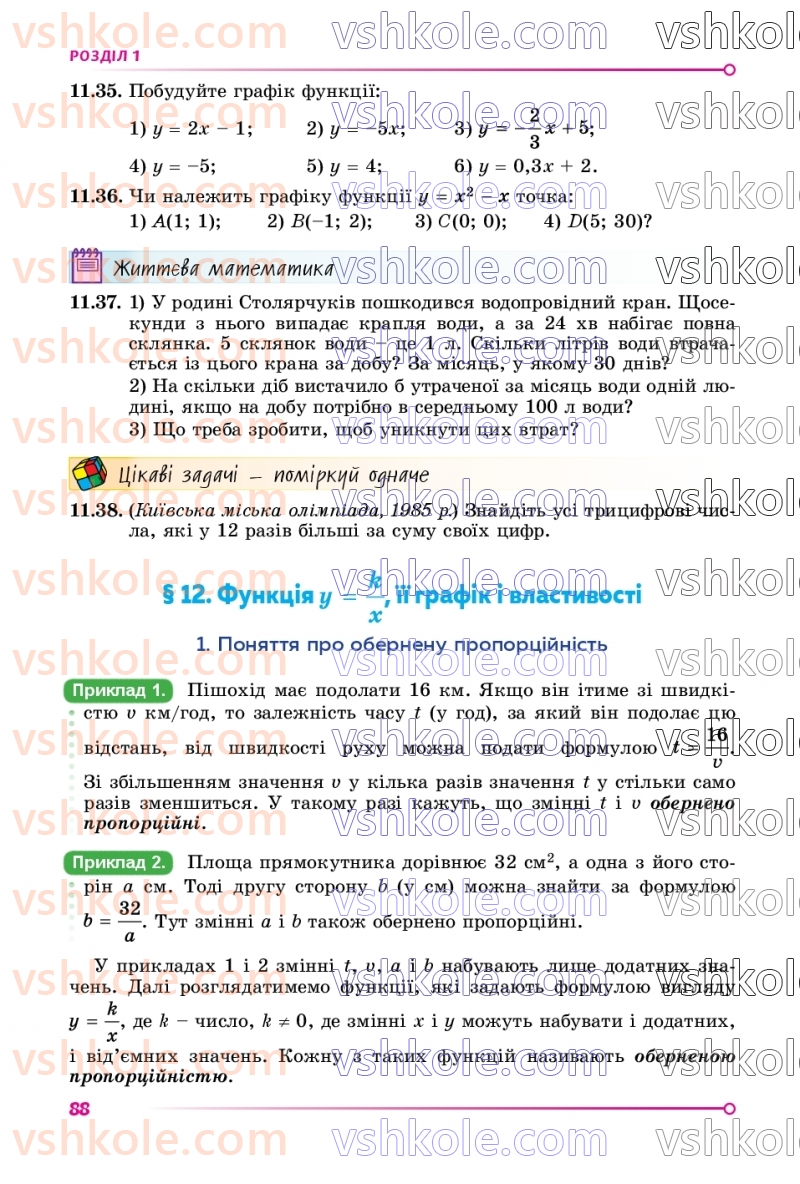Страница 88 | Підручник Алгебра 8 клас О.С. Істер  2025
