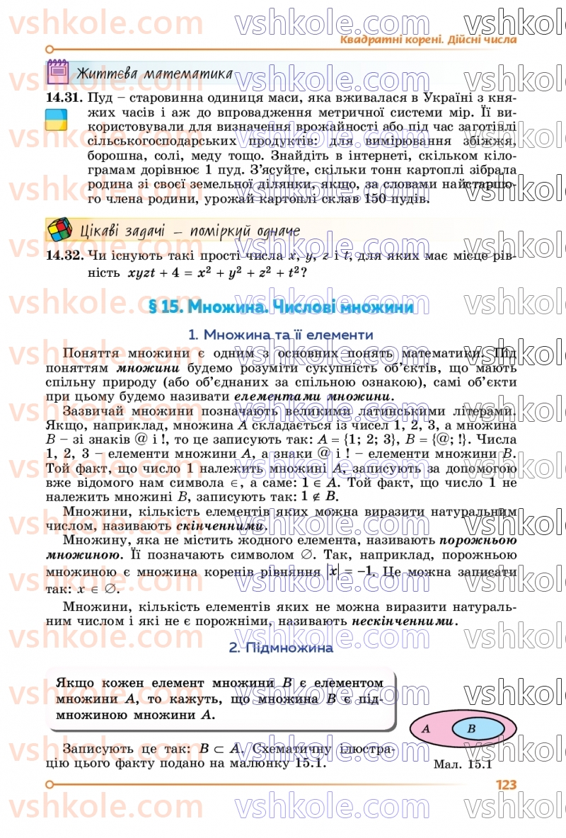 Страница 123 | Підручник Алгебра 8 клас О.С. Істер  2025