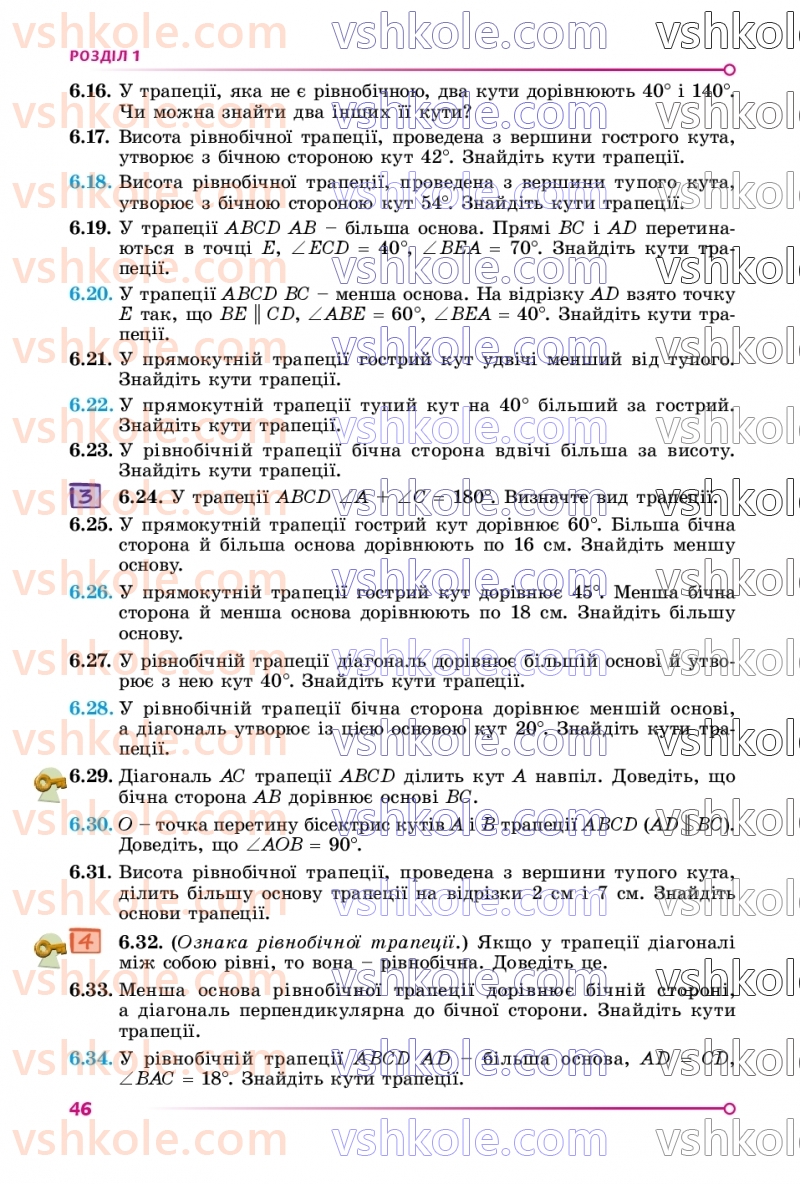 Страница 46 | Підручник Геометрія 8 клас О.С. Істер 2025