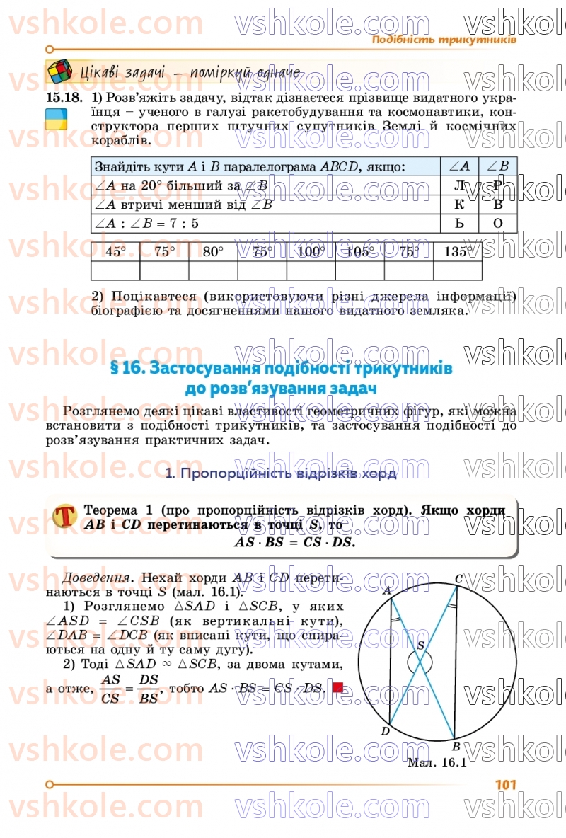Страница 101 | Підручник Геометрія 8 клас О.С. Істер 2025