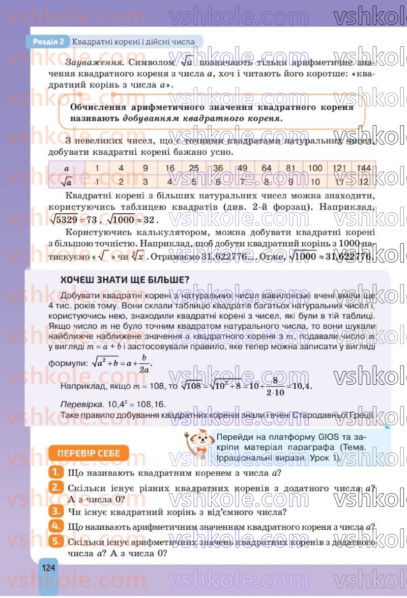Страница 124 | Підручник Алгебра 8 клас Г.П. Бевз, В.Г. Бевз 2025