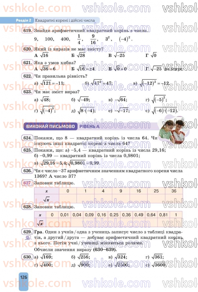 Страница 126 | Підручник Алгебра 8 клас Г.П. Бевз, В.Г. Бевз 2025