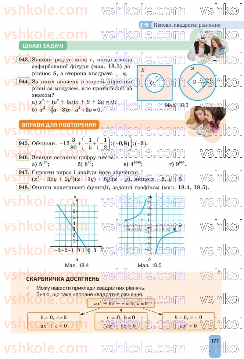 Страница 177 | Підручник Алгебра 8 клас Г.П. Бевз, В.Г. Бевз 2025