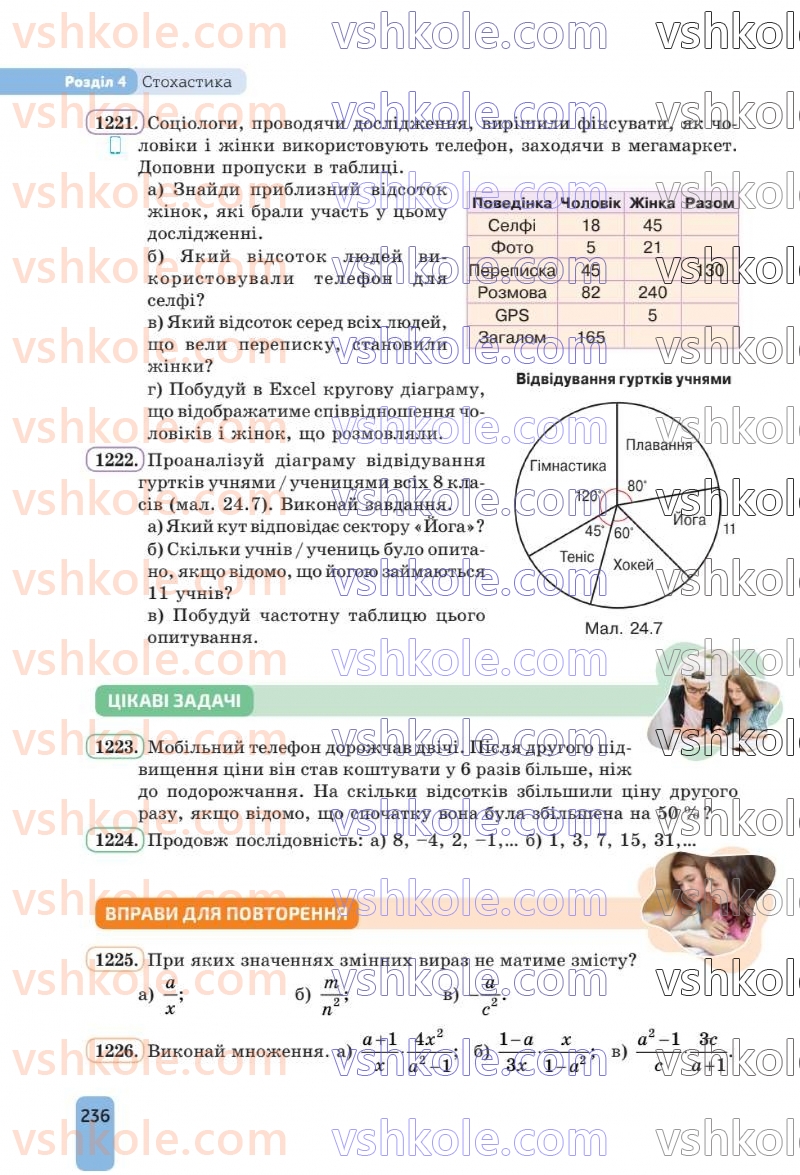 Страница 236 | Підручник Алгебра 8 клас Г.П. Бевз, В.Г. Бевз 2025