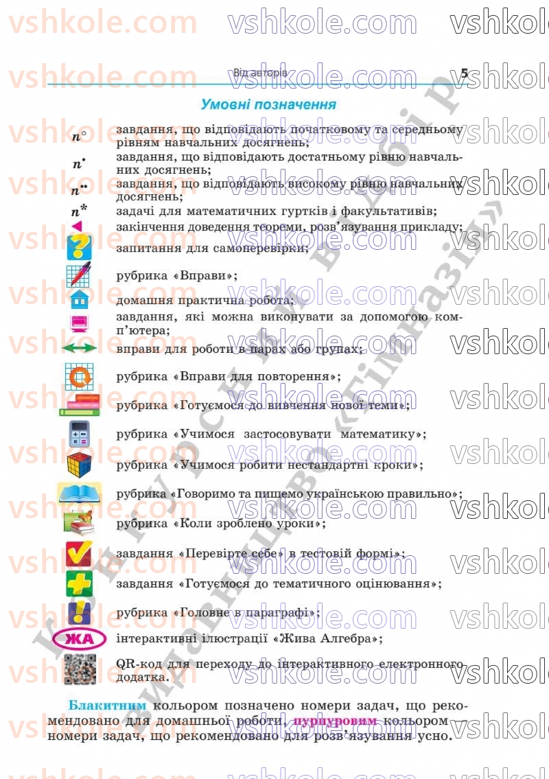 Страница 5 | Підручник Алгебра 8 клас А.Г. Мерзляк, В.Б. Полонський, M.С. Якір  2025