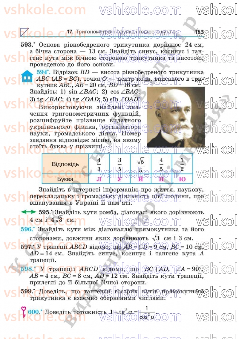Страница 153 | Підручник Геометрія 8 клас А.Г. Мерзляк, В.Б. Полонський, М.С. Якір  2025