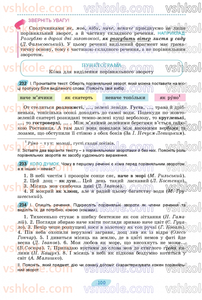 Страница 100 | Підручник Українська мова 8 клас В.В. Заболотний, О.В. Заболотний 2025
