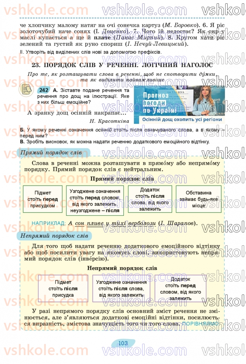 Страница 103 | Підручник Українська мова 8 клас В.В. Заболотний, О.В. Заболотний 2025