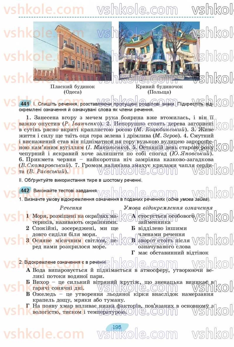 Страница 195 | Підручник Українська мова 8 клас В.В. Заболотний, О.В. Заболотний 2025