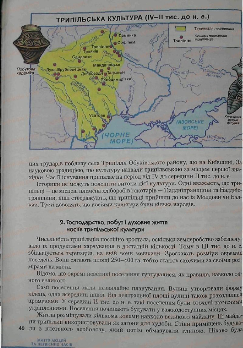 Страница 40 | Підручник Історія 6 клас С.О. Голованов, С.В. Костирко 2006