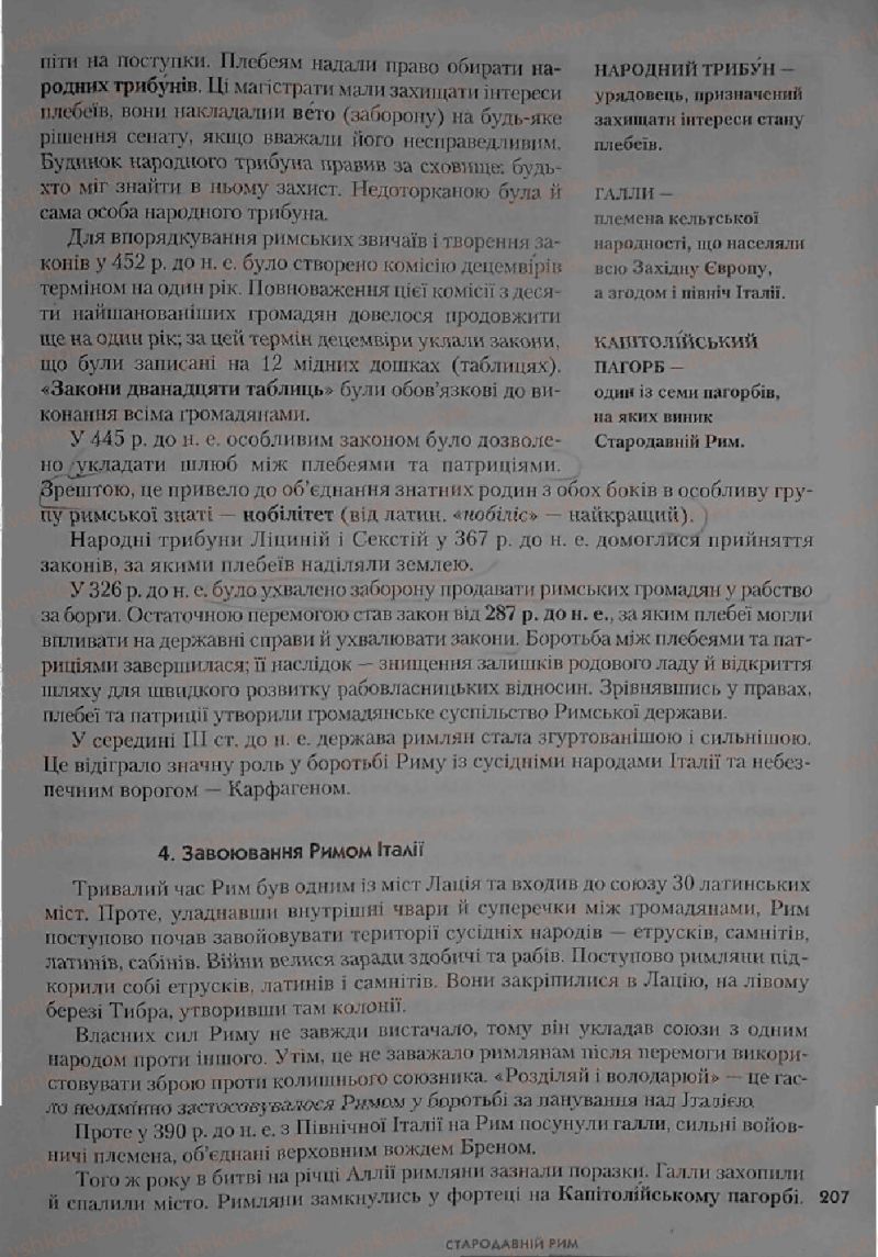 Страница 207 | Підручник Історія 6 клас С.О. Голованов, С.В. Костирко 2006
