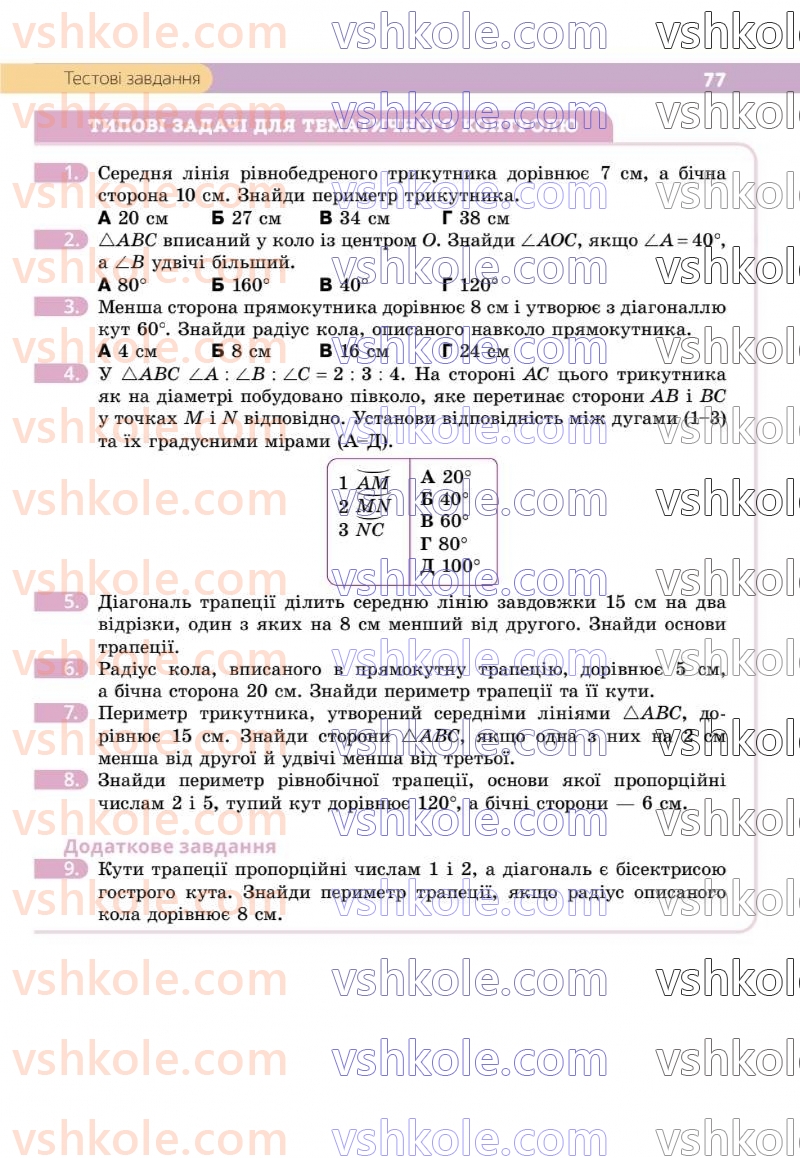 Страница 77 | Підручник Геометрія 8 клас Г.П. Бевз, В.Г. Бевз 2025