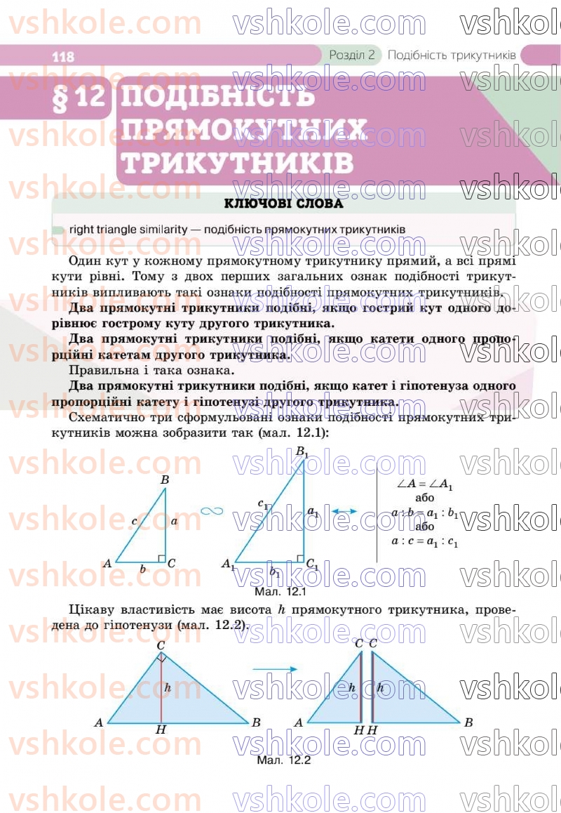 Страница 118 | Підручник Геометрія 8 клас Г.П. Бевз, В.Г. Бевз 2025
