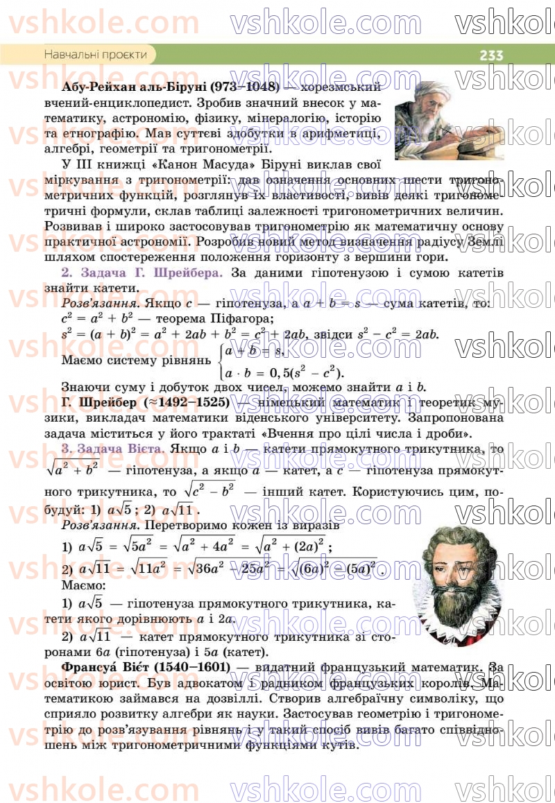 Страница 233 | Підручник Геометрія 8 клас Г.П. Бевз, В.Г. Бевз 2025