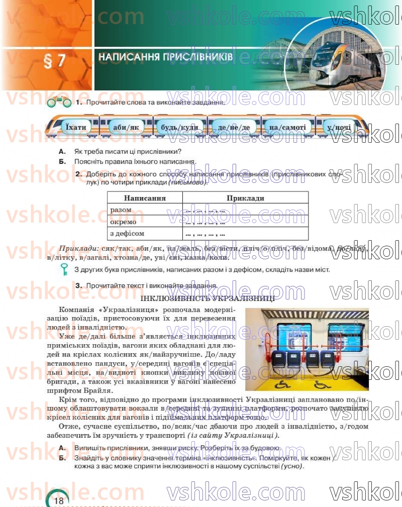 Страница 18 | Підручник Українська мова 8 клас О.М. Авраменко 2025