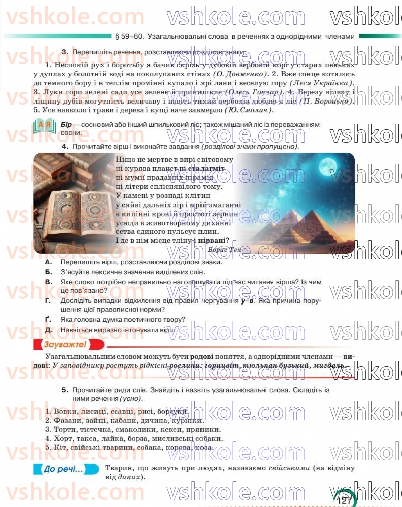 Страница 128 | Підручник Українська мова 8 клас О.М. Авраменко 2025