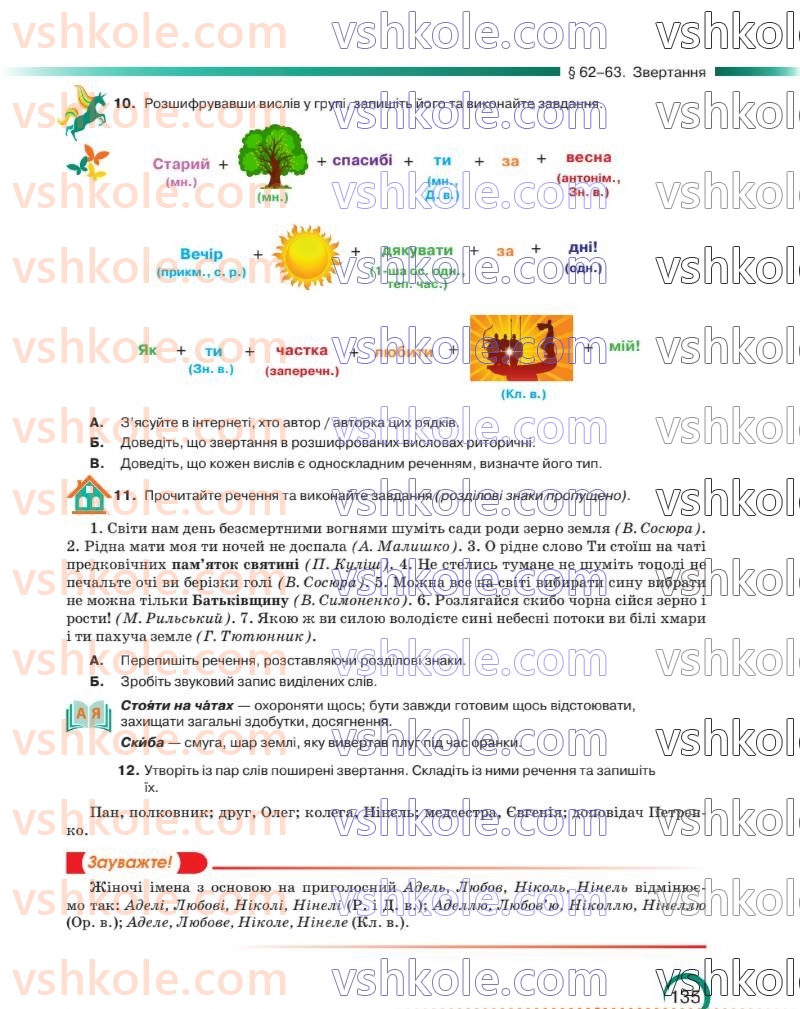 Страница 136 | Підручник Українська мова 8 клас О.М. Авраменко 2025