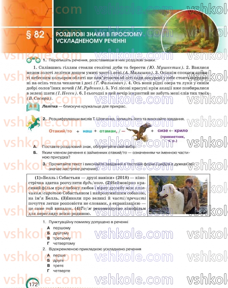Страница 173 | Підручник Українська мова 8 клас О.М. Авраменко 2025