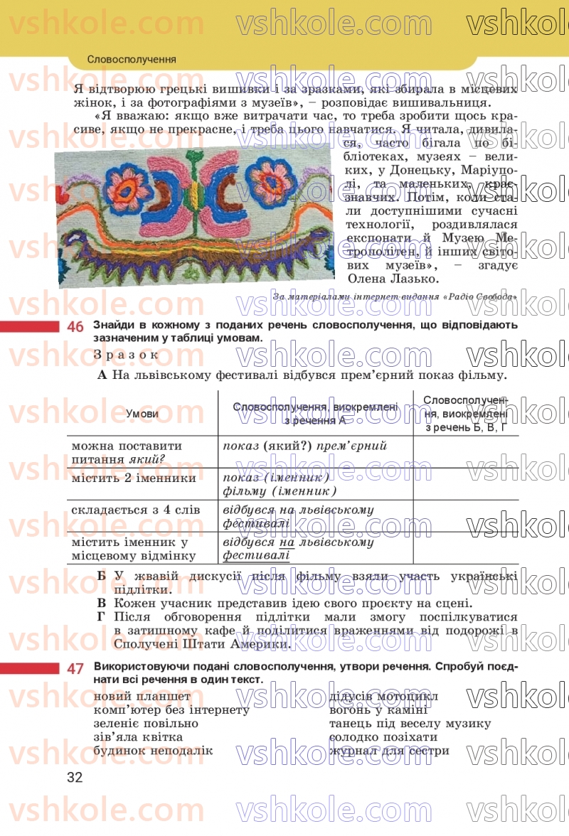 Страница 32 | Підручник Українська мова 8 клас А.В. Онатій, Т.П. Ткачук 2025