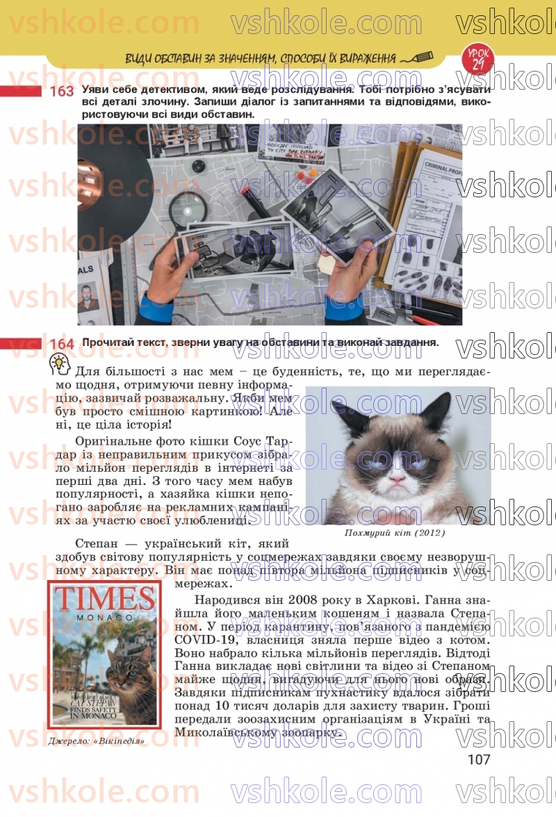 Страница 107 | Підручник Українська мова 8 клас А.В. Онатій, Т.П. Ткачук 2025