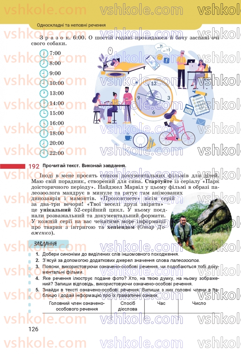 Страница 126 | Підручник Українська мова 8 клас А.В. Онатій, Т.П. Ткачук 2025
