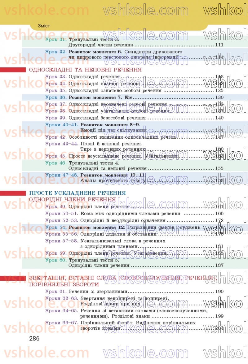 Страница 286 | Підручник Українська мова 8 клас А.В. Онатій, Т.П. Ткачук 2025