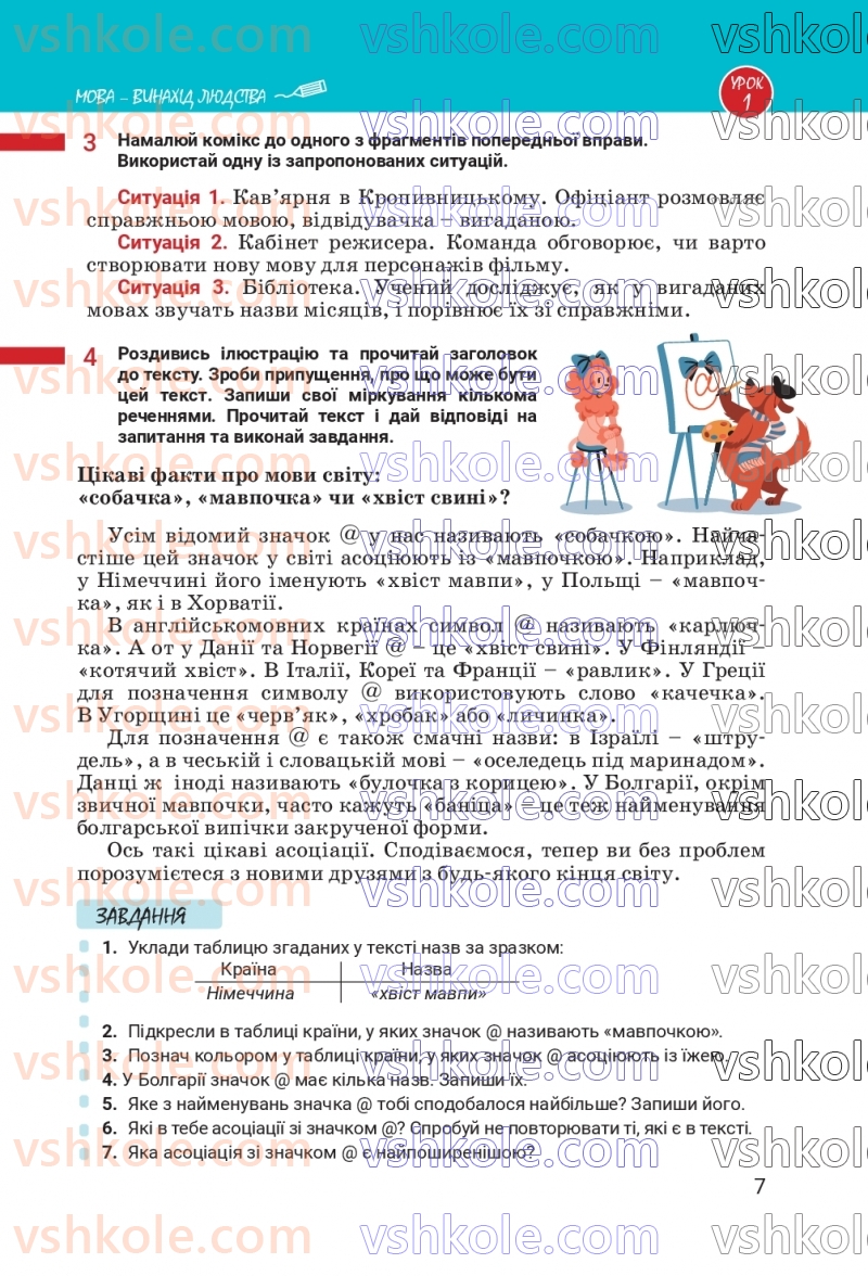 Страница 7 | Підручник Українська мова 7 клас А.В. Онатій, Т.П. Ткачук 2024