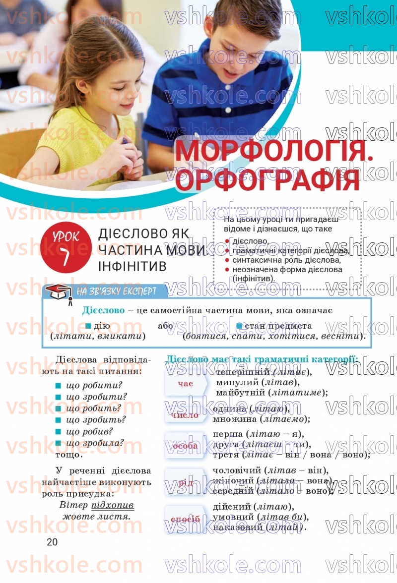 Страница 20 | Підручник Українська мова 7 клас А.В. Онатій, Т.П. Ткачук 2024