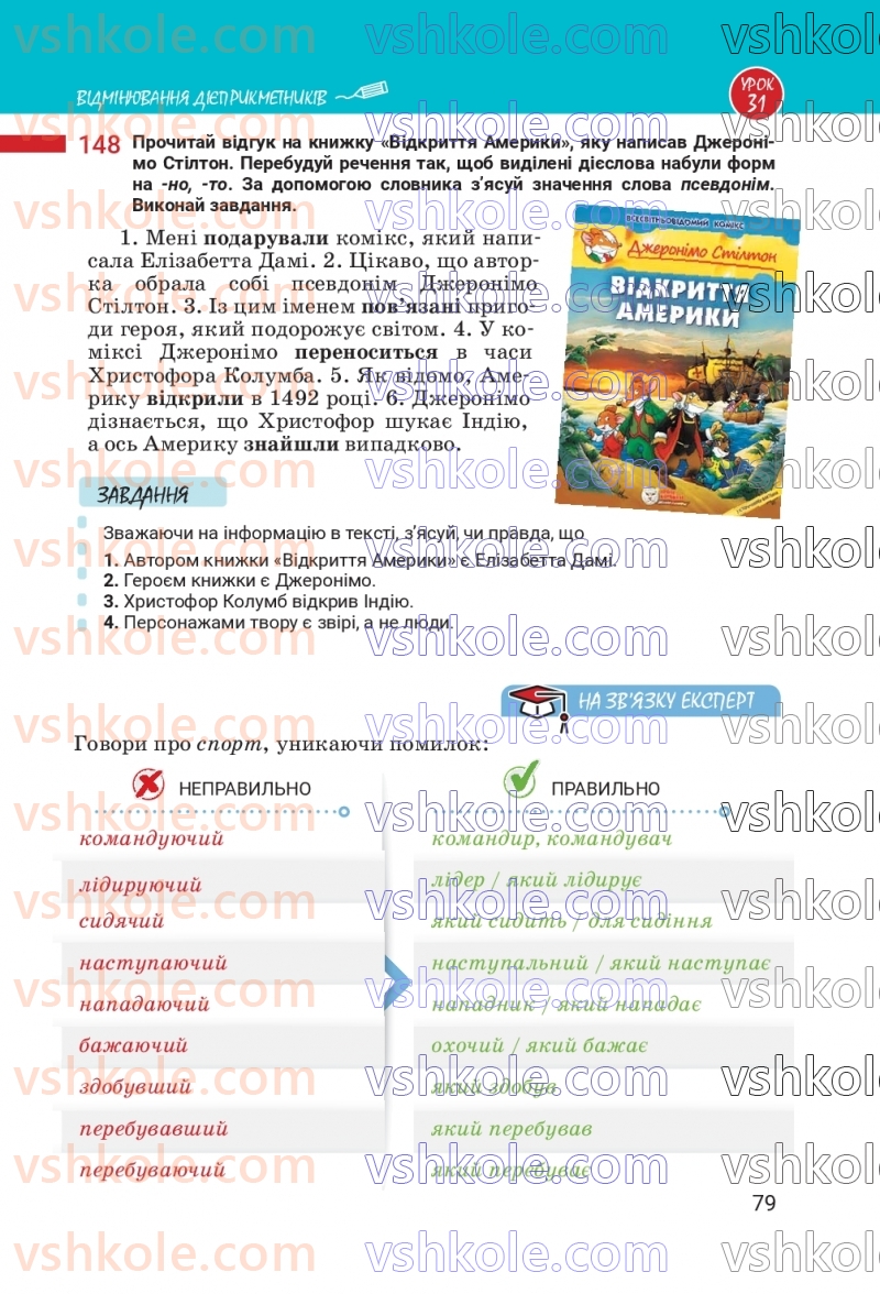 Страница 79 | Підручник Українська мова 7 клас А.В. Онатій, Т.П. Ткачук 2024