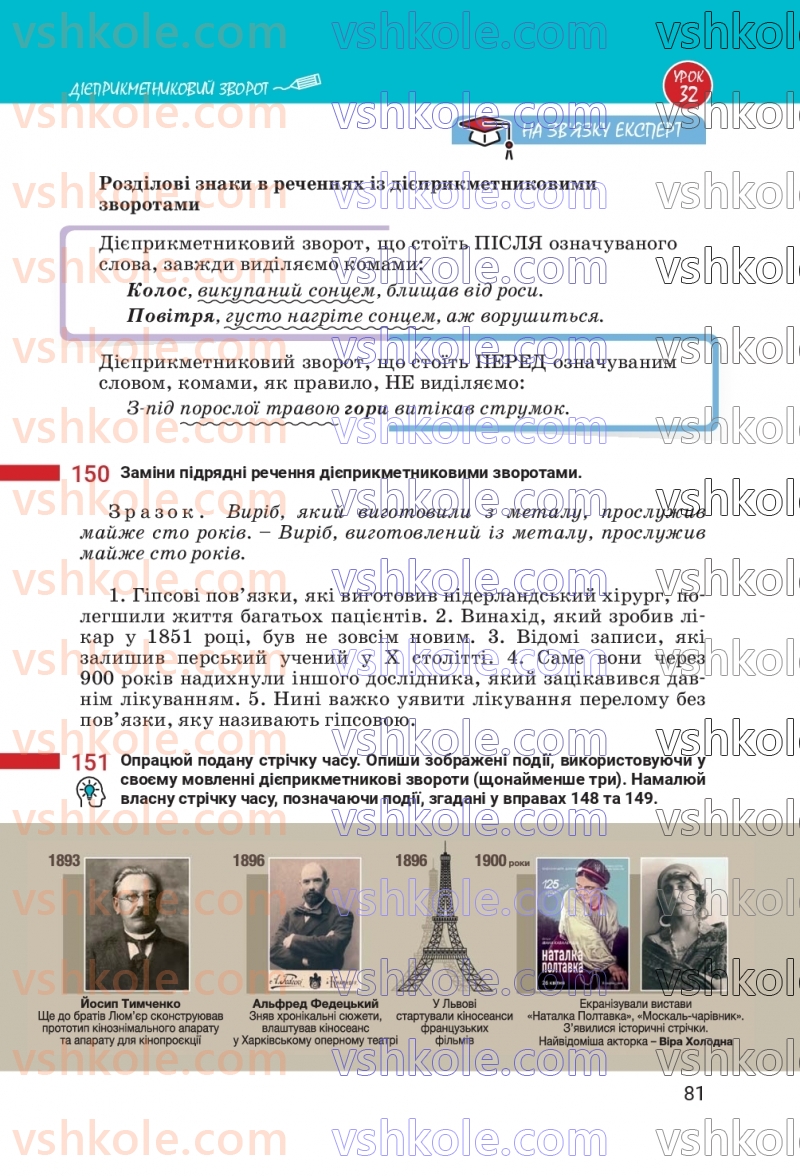 Страница 81 | Підручник Українська мова 7 клас А.В. Онатій, Т.П. Ткачук 2024