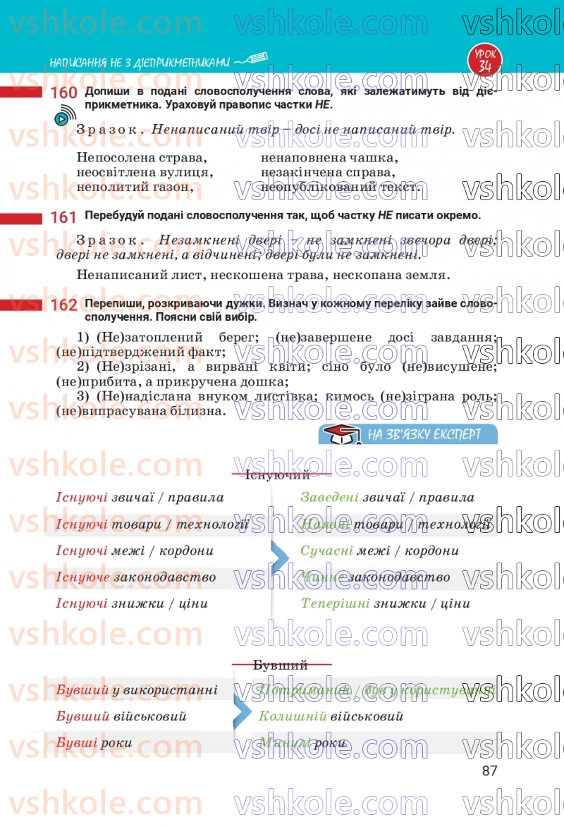 Страница 87 | Підручник Українська мова 7 клас А.В. Онатій, Т.П. Ткачук 2024