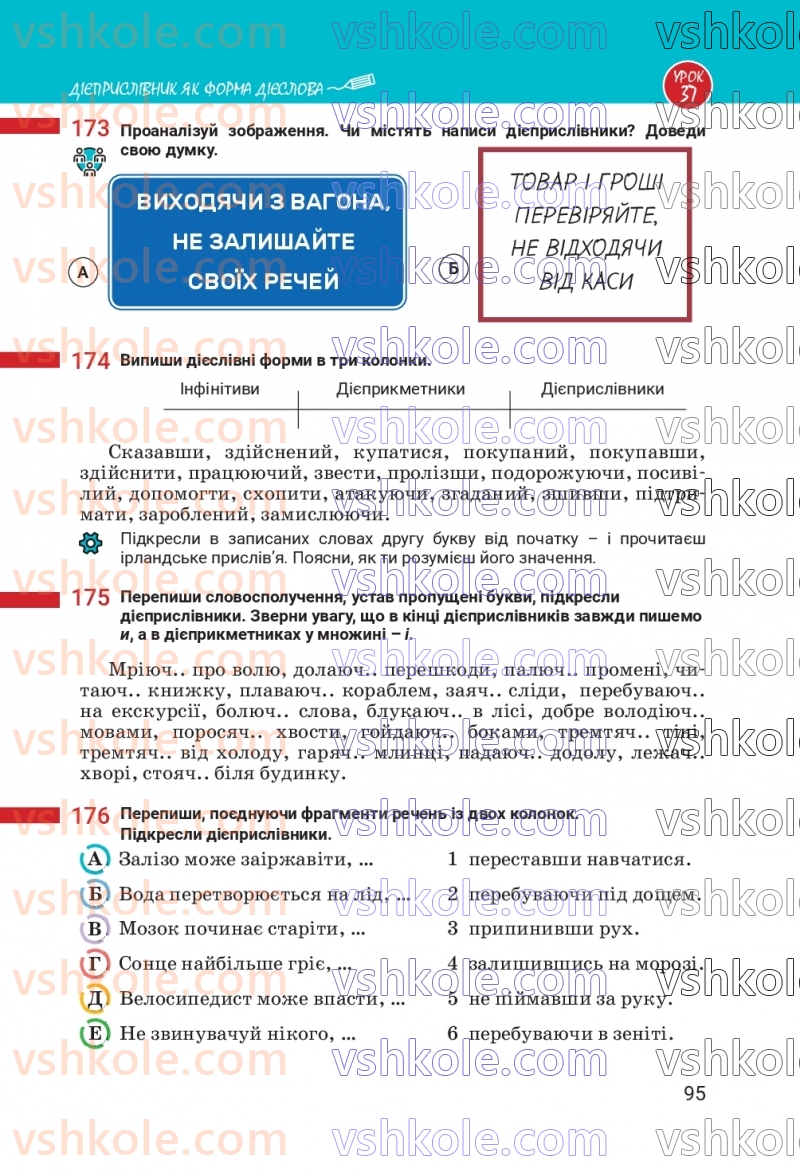 Страница 95 | Підручник Українська мова 7 клас А.В. Онатій, Т.П. Ткачук 2024