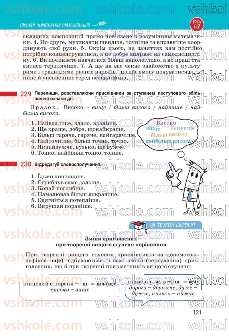 Страница 121 | Підручник Українська мова 7 клас А.В. Онатій, Т.П. Ткачук 2024