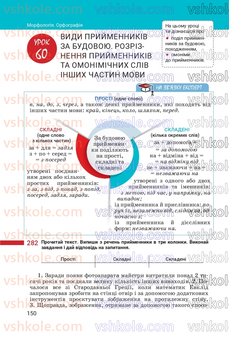 Страница 150 | Підручник Українська мова 7 клас А.В. Онатій, Т.П. Ткачук 2024