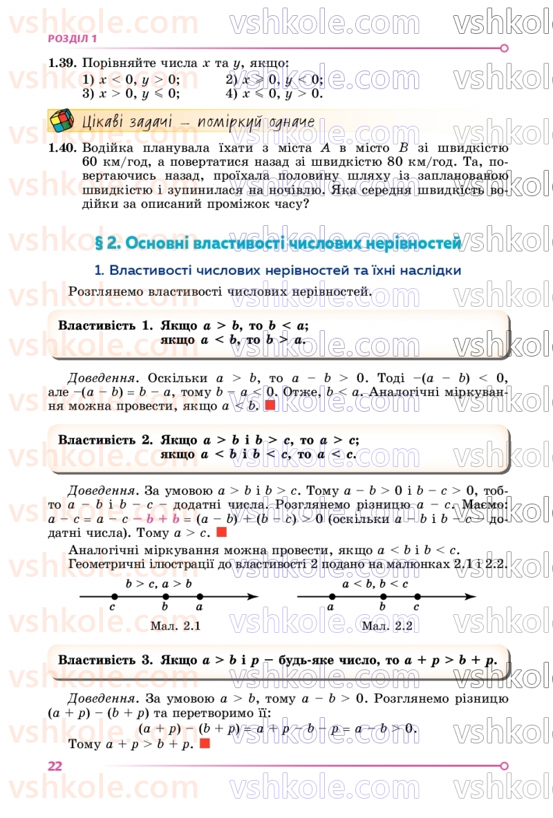 Страница 22 | Підручник Алгебра 9 клас О.С. Істер 2026