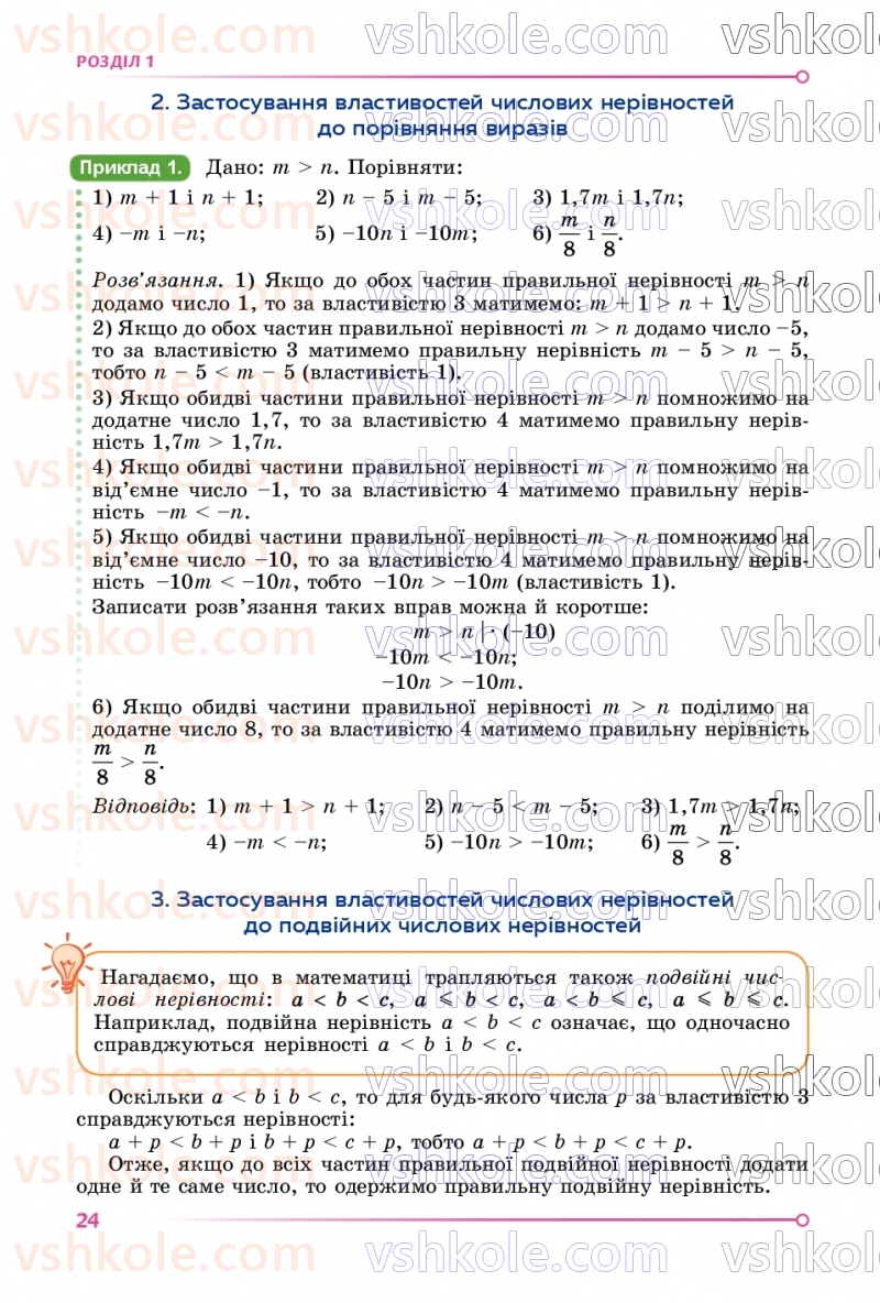 Страница 24 | Підручник Алгебра 9 клас О.С. Істер 2026
