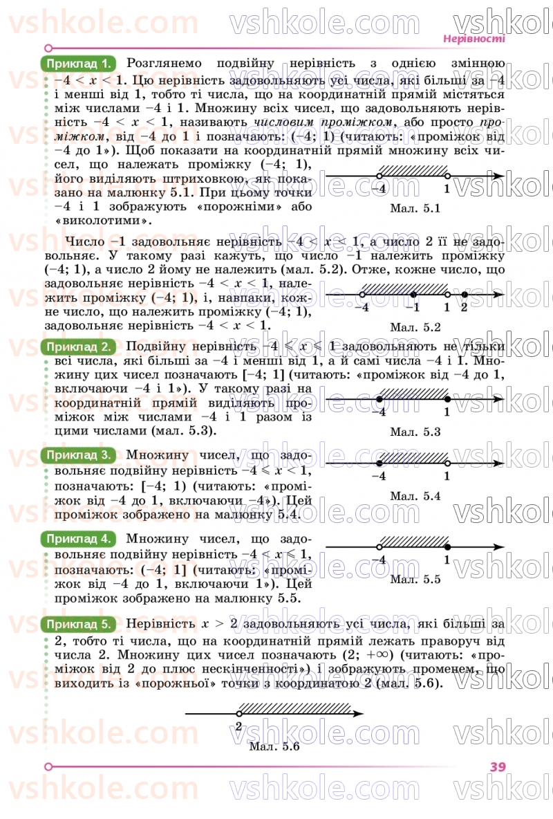 Страница 39 | Підручник Алгебра 9 клас О.С. Істер 2026