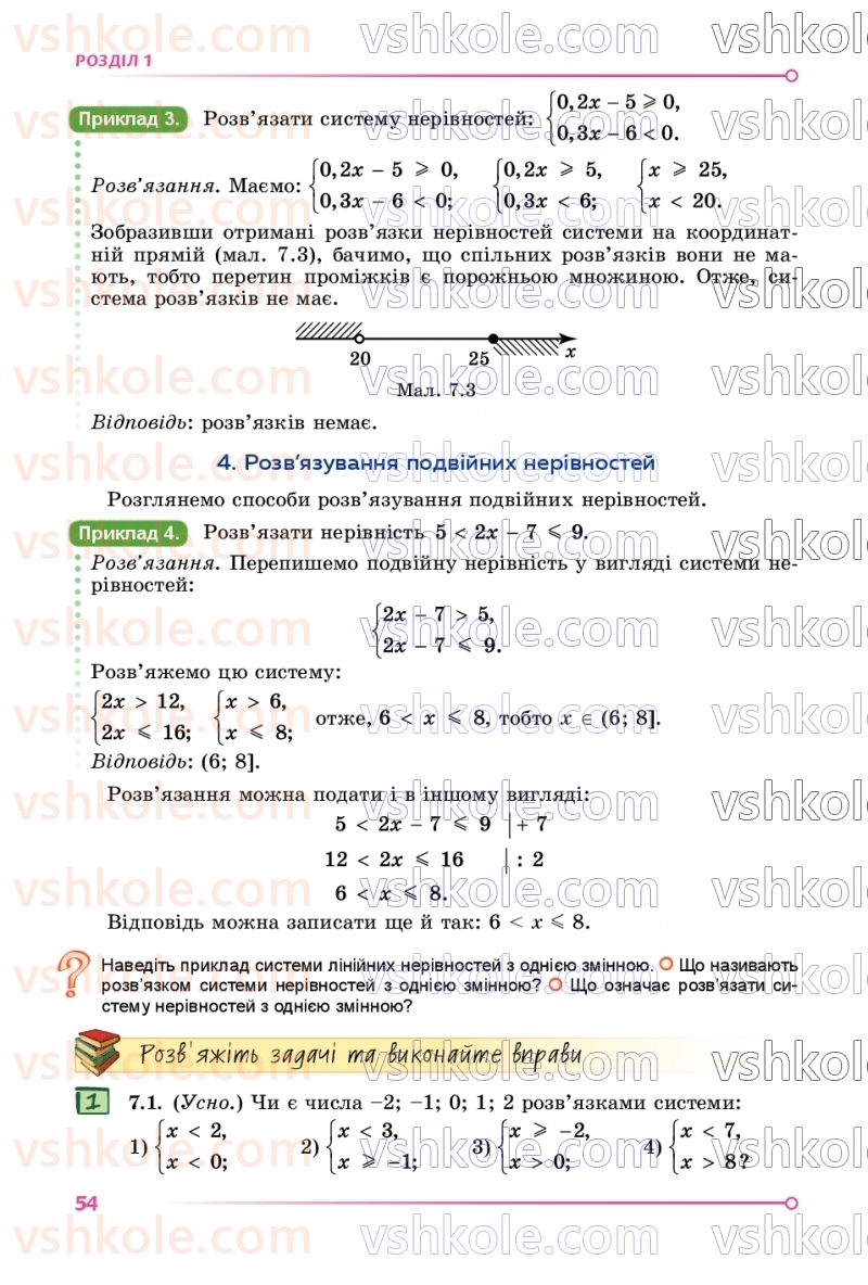 Страница 54 | Підручник Алгебра 9 клас О.С. Істер 2026