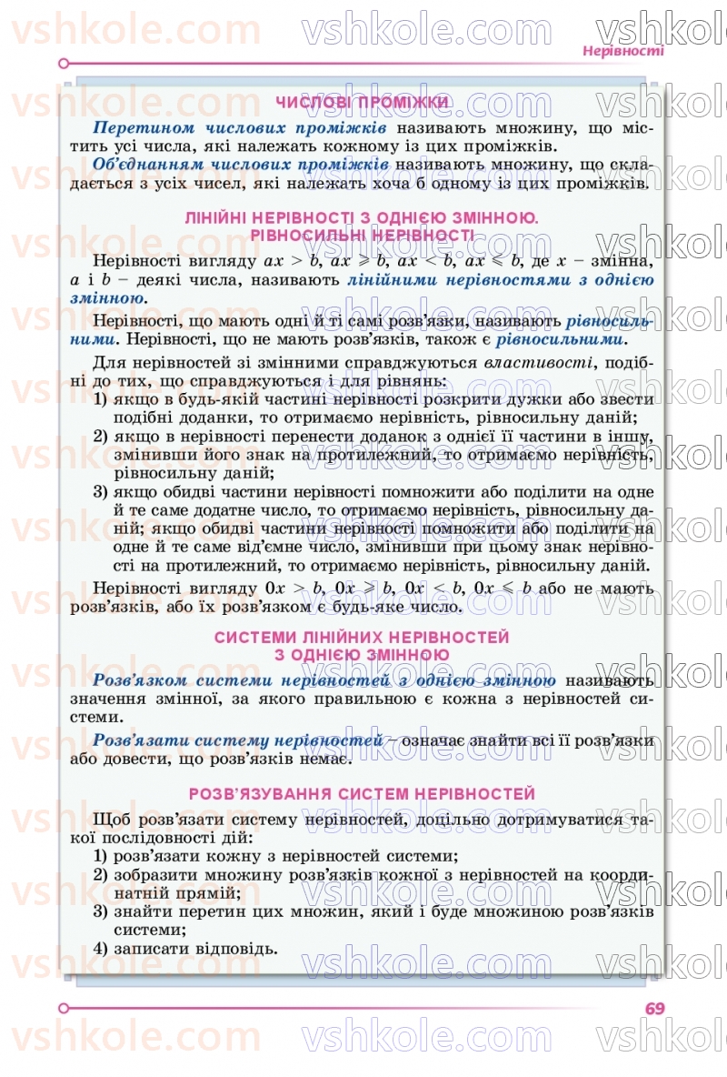 Страница 69 | Підручник Алгебра 9 клас О.С. Істер 2026