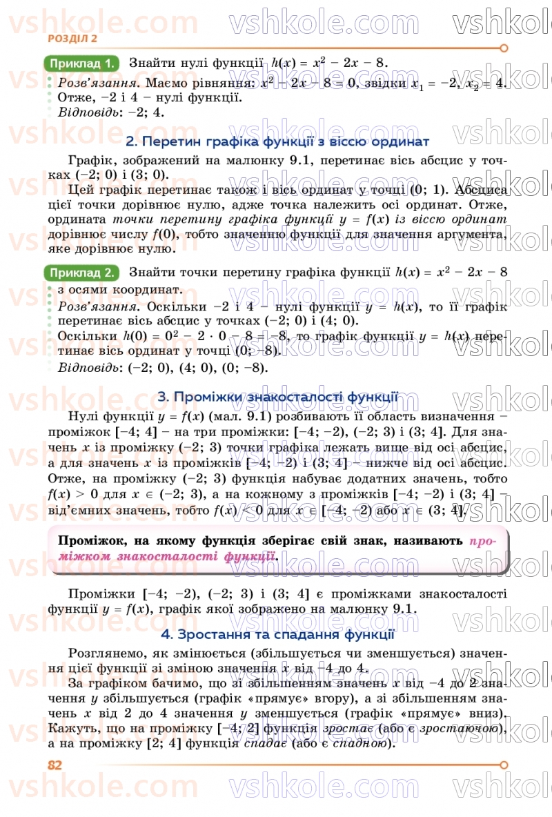 Страница 82 | Підручник Алгебра 9 клас О.С. Істер 2026