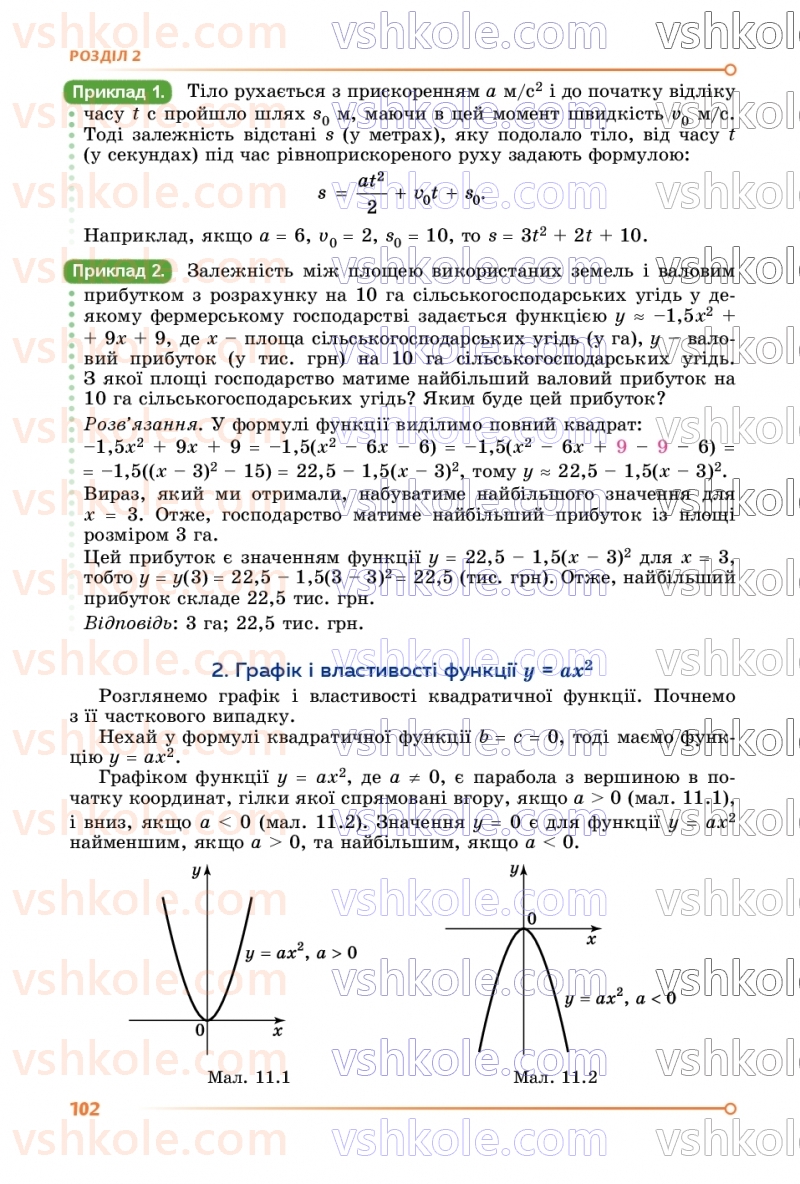 Страница 102 | Підручник Алгебра 9 клас О.С. Істер 2026