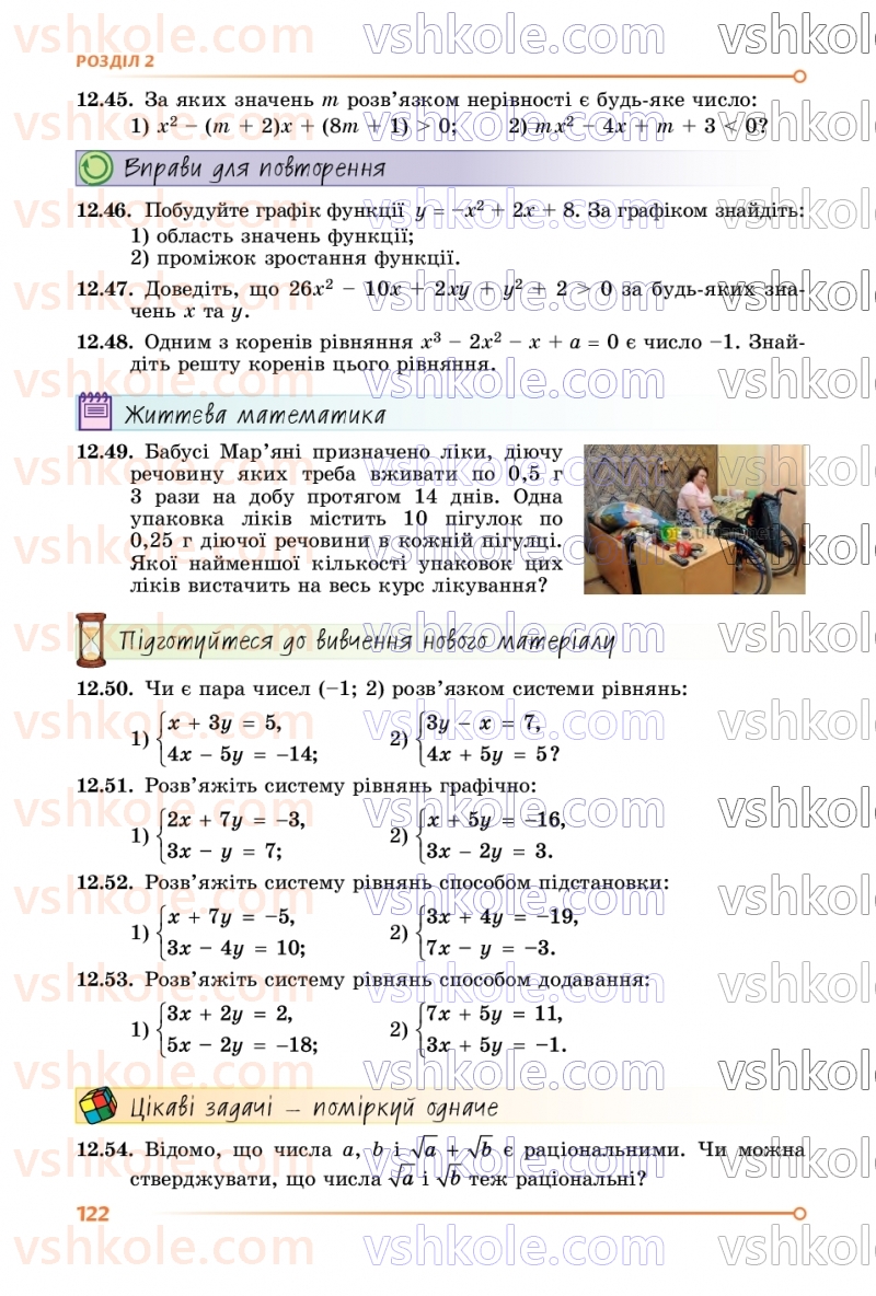Страница 122 | Підручник Алгебра 9 клас О.С. Істер 2026