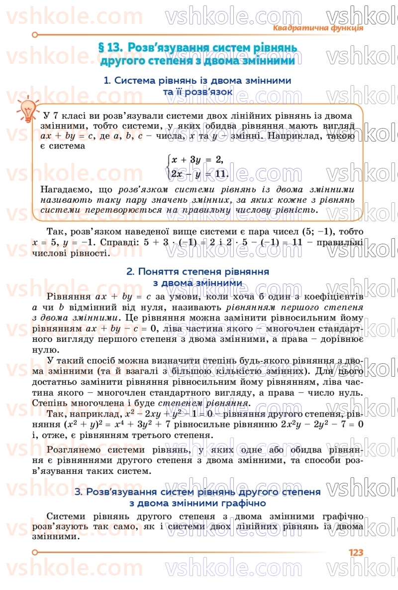 Страница 123 | Підручник Алгебра 9 клас О.С. Істер 2026